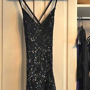 Black Sequin Dress